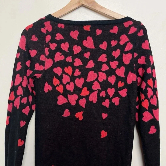 Anna Sui Dolly Girl Womens Xsmall Falling Heart Knit Sweater - Picture 6 of 8